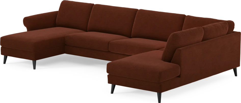 Bridge - 3-sits soffa med schäslong vänster och divan höger - Orange