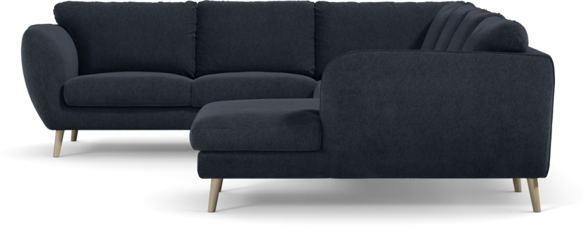 Madison Lux - Hörnsoffa med schäslong höger - Blå