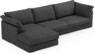 Cherrie Klädsel -  3-sits soffa med schäslong vänster - Svart