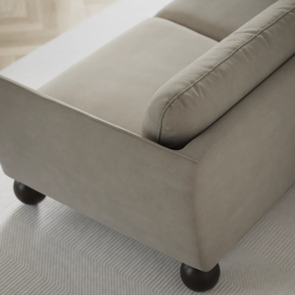 Madison Lux - 2-sits soffa med divan vänster och höger - Grå