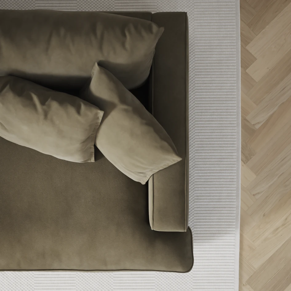 Rossi - 3-sits soffa, hel dyna - Grön