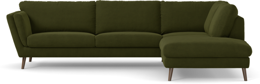 Madison Lux - 3-sits soffa med divan höger - Grön