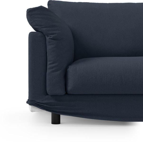 Cherrie Klädsel - Klädsel till 2,5-sits soffa, hel dyna - Blå