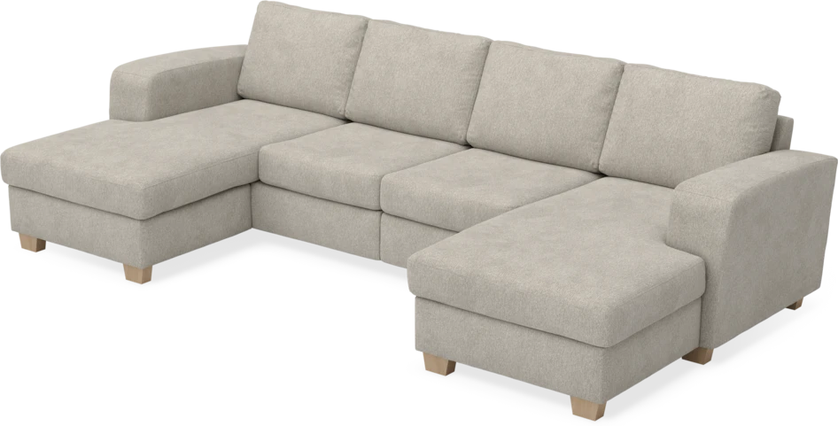 Friday - 2-sits soffa med två schäslonger - Beige