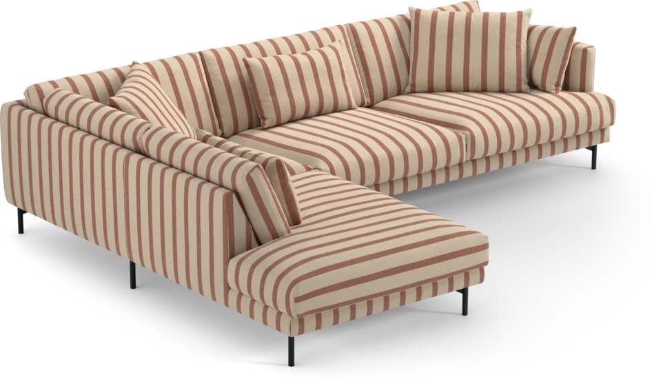 Harper - 3-sits soffa med divan vänster - Flerfärgad