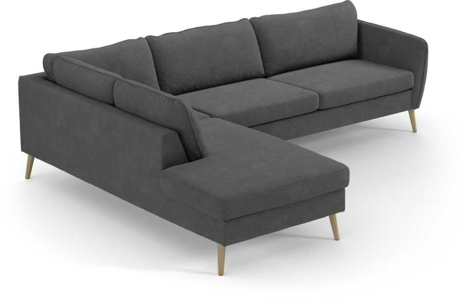 County - 2,5-sits soffa med divan vänster - Grå