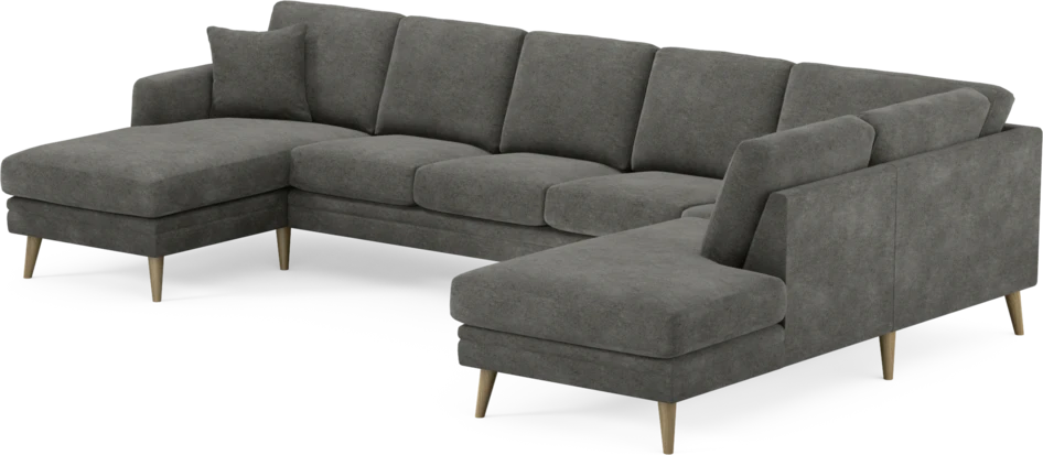 Eden - 3-sits soffa med schäslong vänster och divan höger - Grå