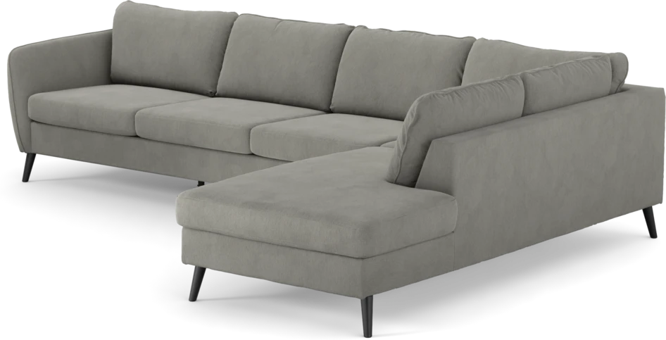 County - 3-sits soffa med divan höger - Grå