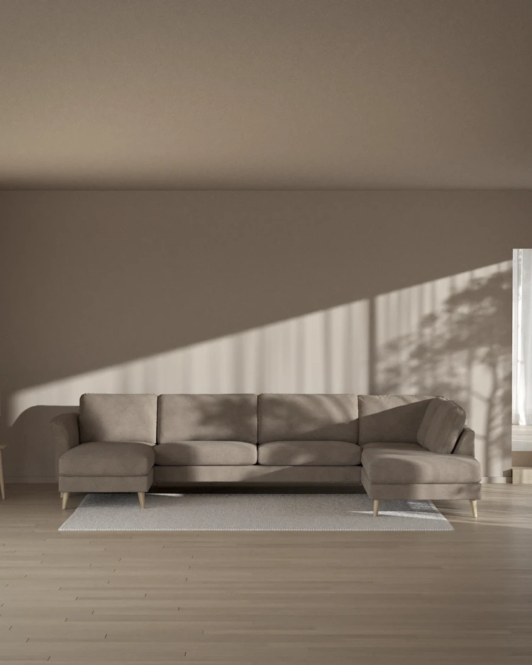 Bridge - 3-sits soffa med schäslong vänster och divan höger - inspiration