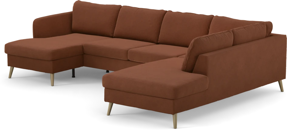 County - 3-sits soffa med schäslong vänster och divan höger - Orange