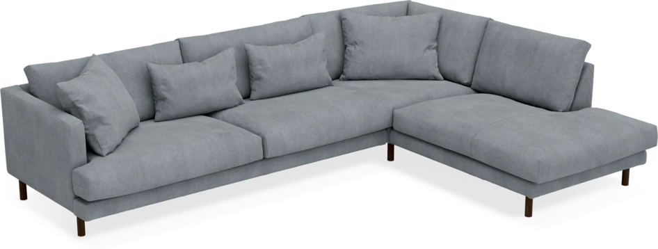 Harper - 3-sits soffa med divan höger - Grå