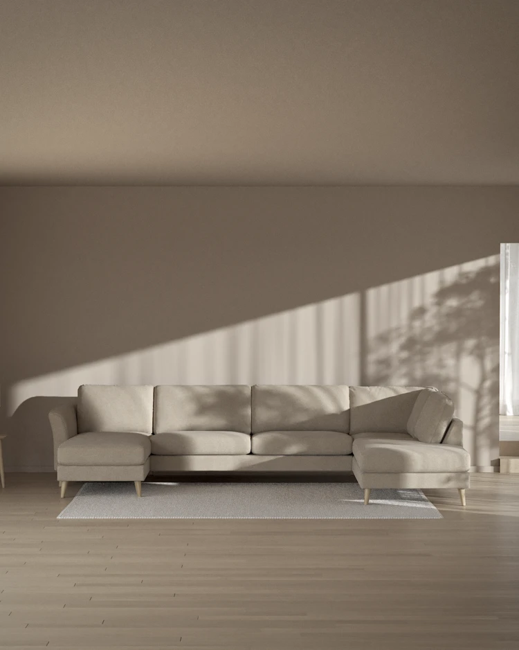Bridge - 3-sits soffa med schäslong vänster och divan höger - inspiration