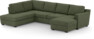 Friday - 3-sits soffa med divan vänster och schäslong höger - Grön