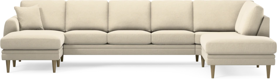 Eden - 3-sits soffa med schäslong vänster och divan höger - Beige