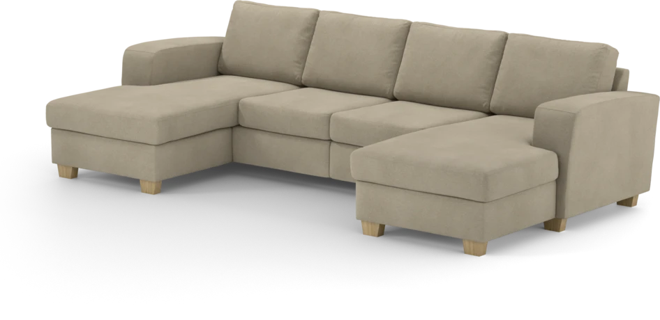 Friday - 2-sits soffa med två schäslonger - Beige