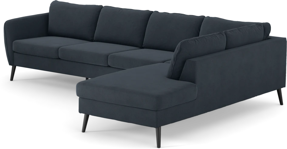 County - 3-sits soffa med divan höger - Blå