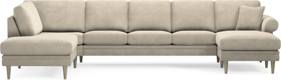 Eden - 3-sits soffa med divan vänster och schäslong höger - Beige