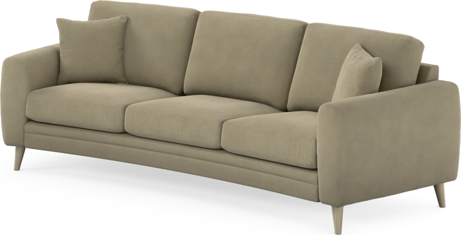 Eden - 3-sits soffa svängd - Beige