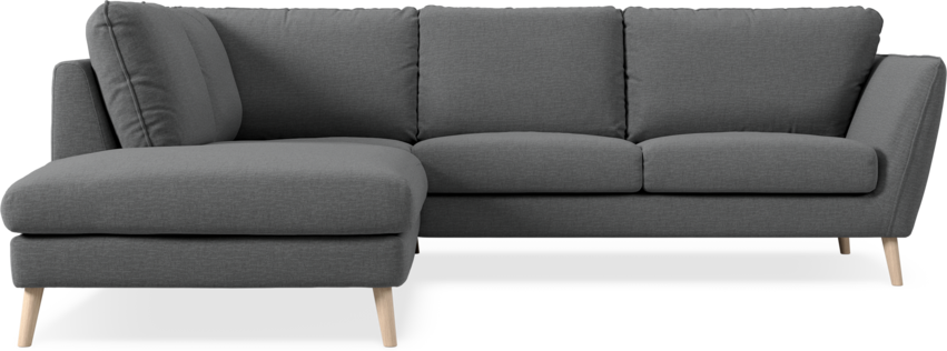 Madison Lux - 2-sits soffa med divan vänster - Grå