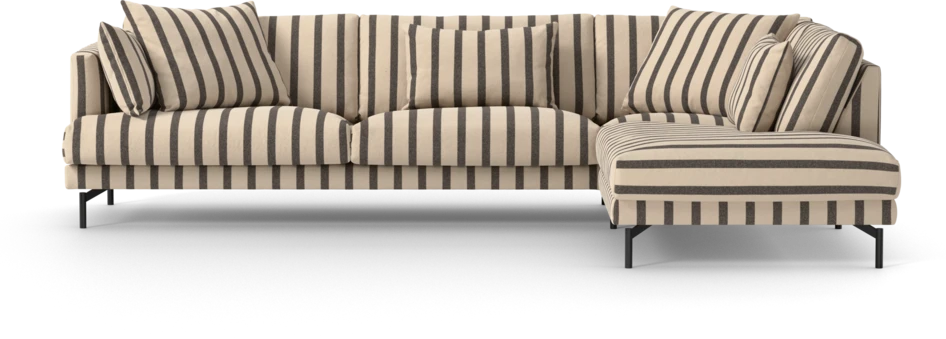 Harper - 3-sits soffa med divan höger - Flerfärgad