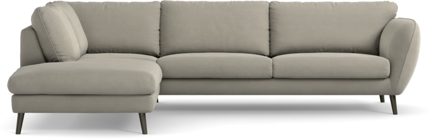 Madison Lux - 3-sits soffa med divan vänster - Grå