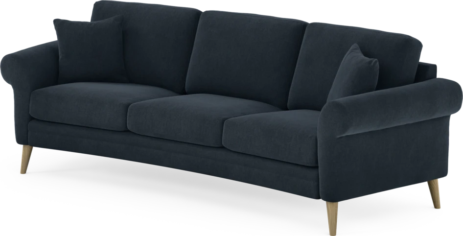 Eden - 3-sits soffa svängd - Blå