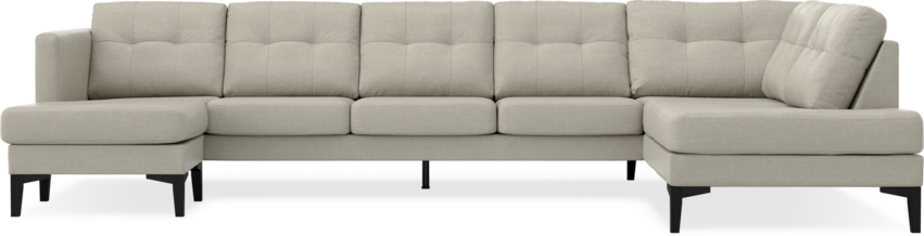 Rio - 4-sits soffa med schäslong vänster och divan höger - Grå