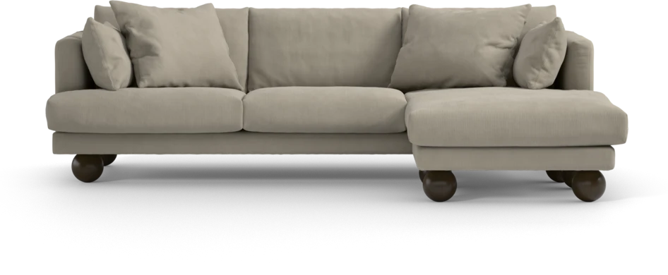 Harper - 4-sits med schäslong höger  - Beige