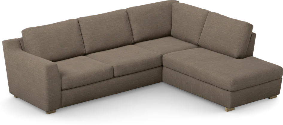 Friday - 2,5-sits soffa med divan höger - Brun