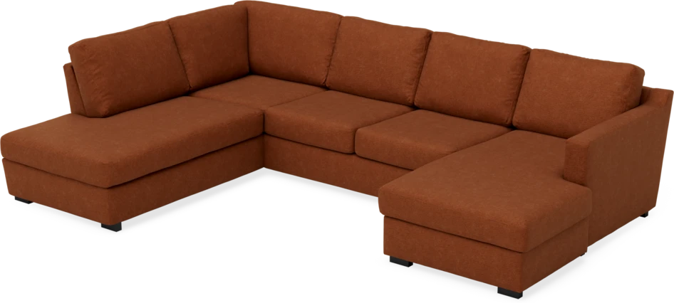 Friday - 3-sits soffa med divan vänster och schäslong höger - Orange
