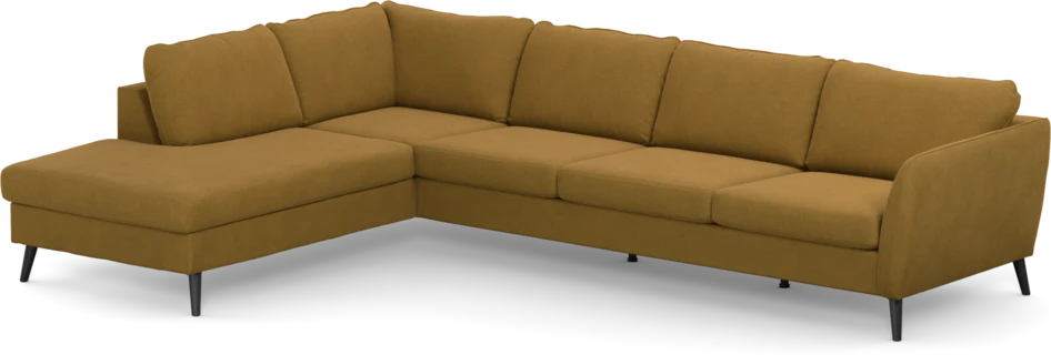 County - 3-sits soffa med divan vänster - Gul