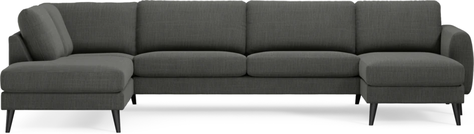 Bridge - 3-sits soffa med divan vänster och schäslong höger - Grå