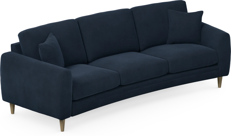 Eden - 3-sits soffa svängd - Blå