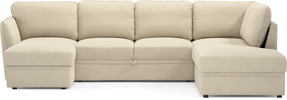 Öland - Bäddsoffa med schäslong vänster och divan höger - Beige