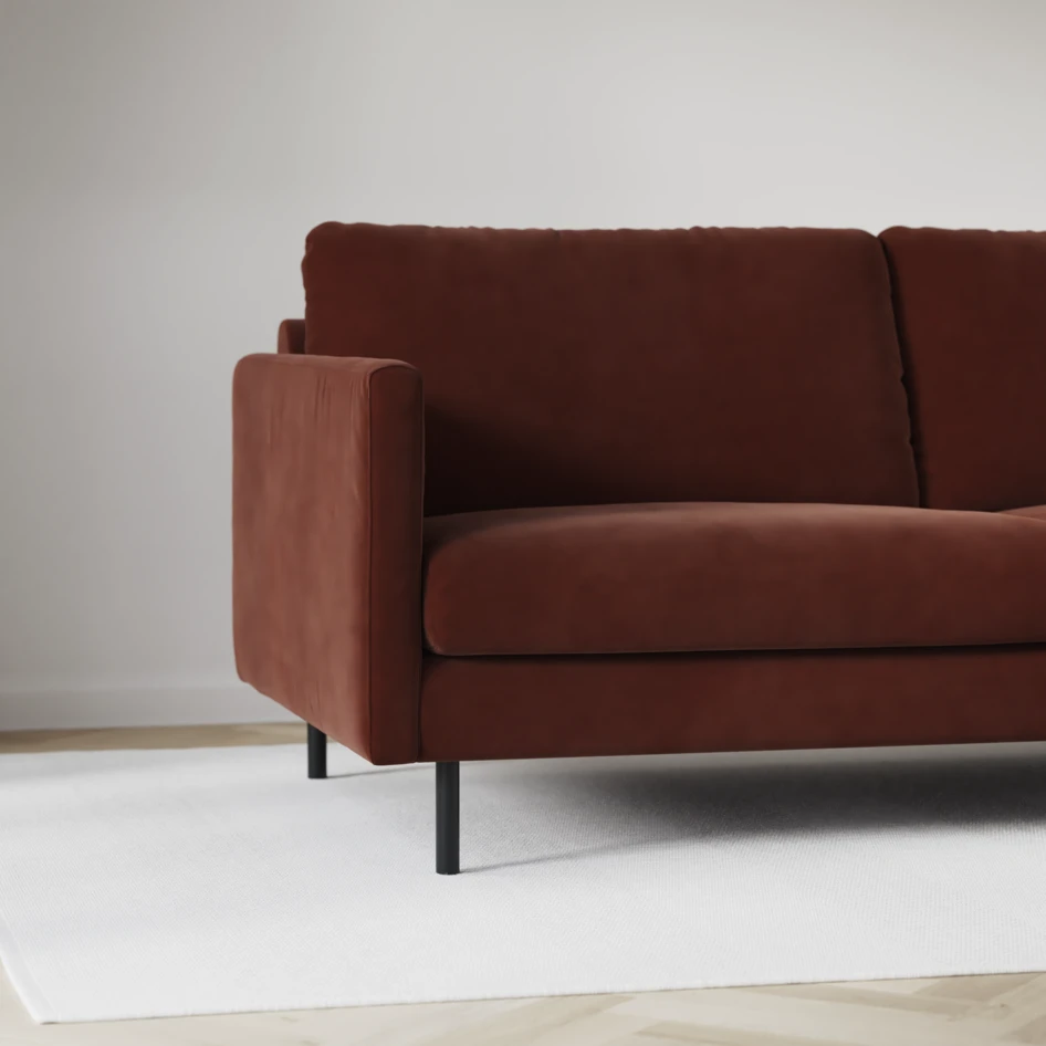 Madison Lux - 2-sits soffa med divan vänster och höger - Orange