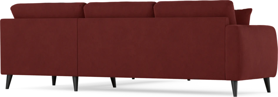 Eden - Hörnsoffa, 2,5+2,5-sits - Röd