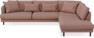 Harper - 3-sits soffa med divan höger - Rosa