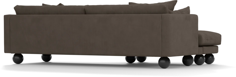 Harper - 4-sits med schäslong XL vänster - Brun