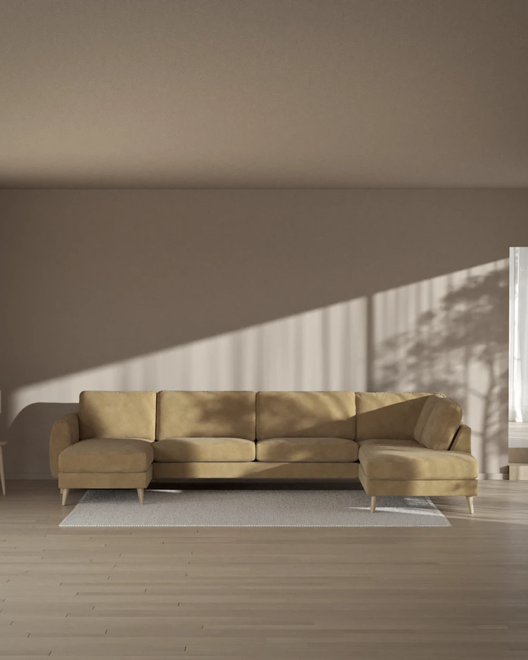 Bridge - 3-sits soffa med schäslong vänster och divan höger - inspiration