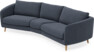 Madison - 3-sits soffa svängd, 90 cm - Blå