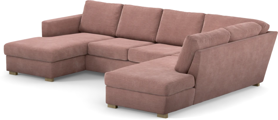 Friday - 3-sits soffa med schäslong vänster och divan höger - Rosa