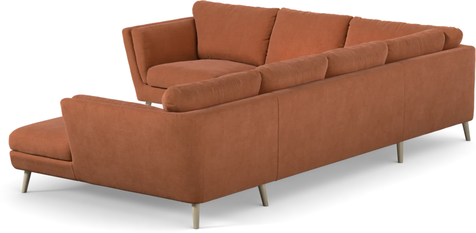Madison Lux - Hörnsoffa med schäslong höger - Orange