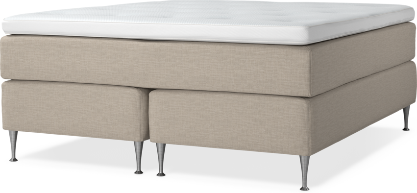 Delux Exclusive - Kontinentalsäng, dubbelsäng med bäddmadrass - Beige