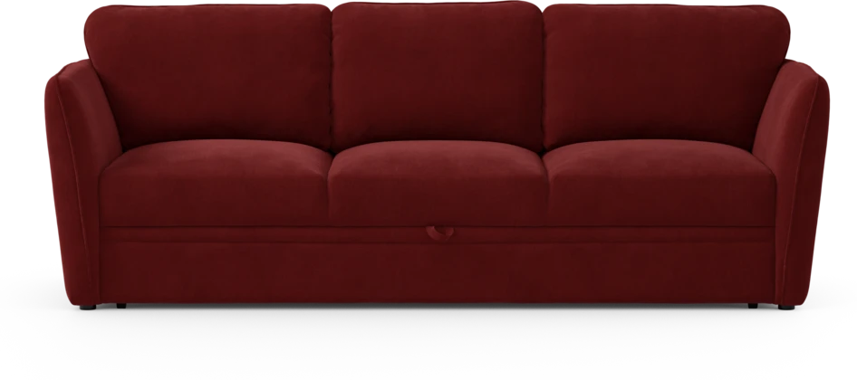 Öland - Bäddsoffa 3-sits, längsbäddad - Röd