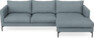 Impression Delux - 3-sits soffa med schäslong höger - Blå