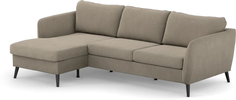 County - 3-sits soffa med flyttbar schäslong - Beige