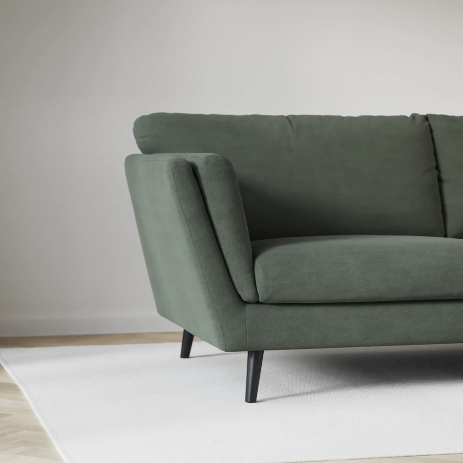 Madison - 2-sits soffa med divan vänster och schäslong höger - Grön