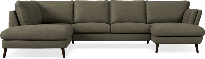 Madison Lux - 2-sits soffa med divan vänster och schäslong höger - Brun