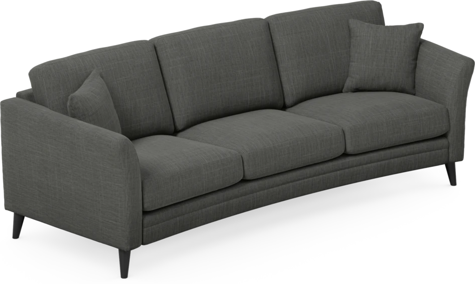 Eden - 3-sits soffa svängd - Grå