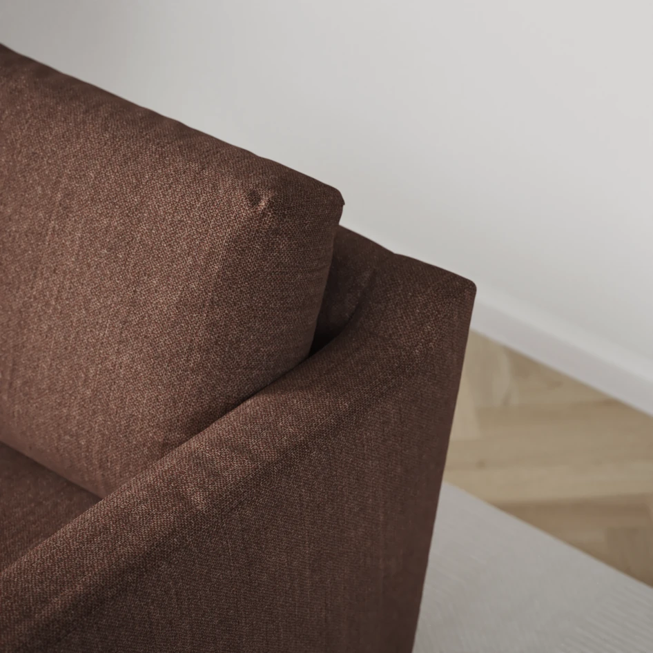 Friday - 2,5-sits soffa med divan höger - Orange